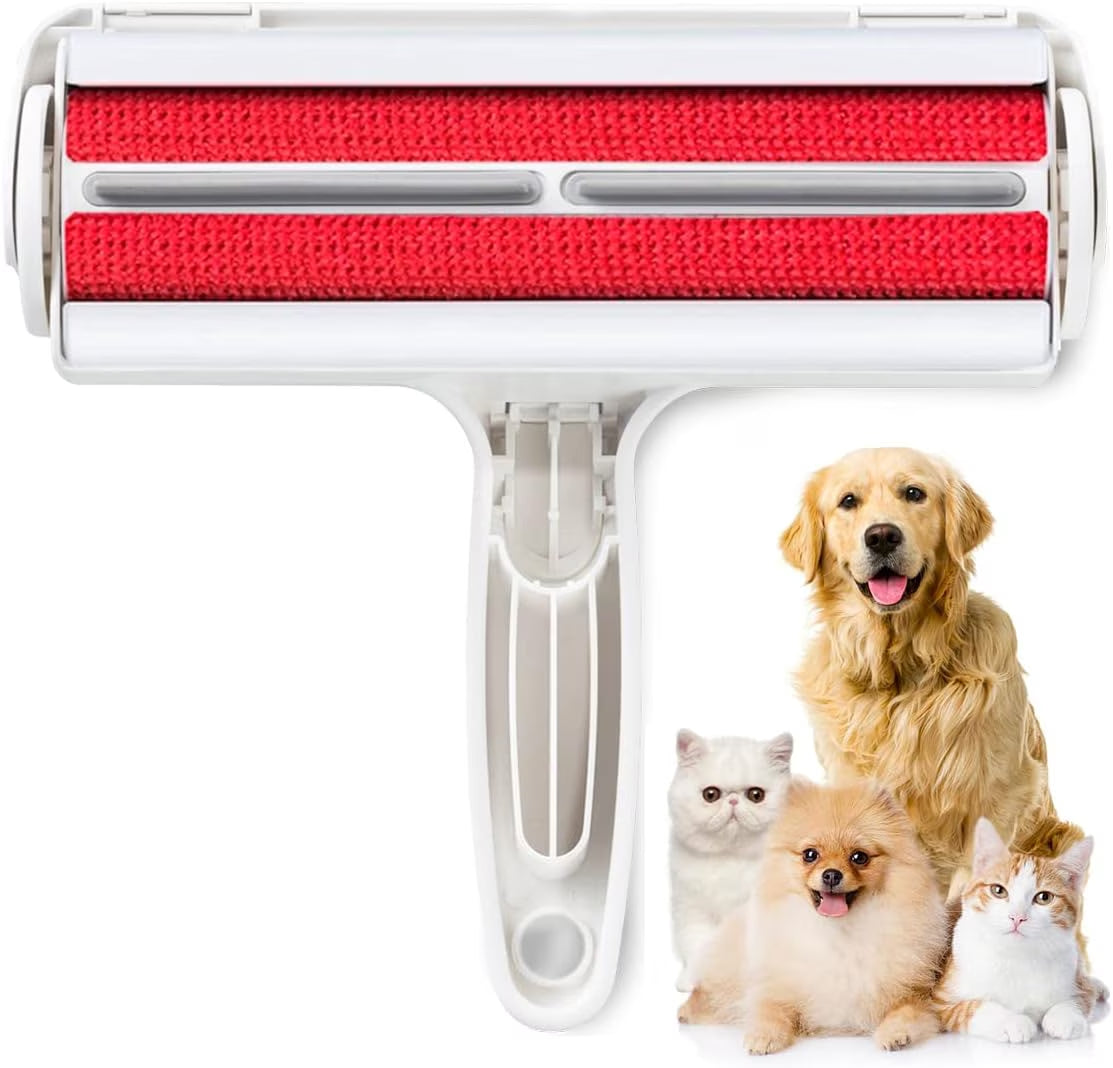 Reusable Pet Hair Remover Roller, Lint Fur Remover for Dogs and Cats, Self-Cleaning Lint Roller for Couch, Carpet, Bedding and Furniture