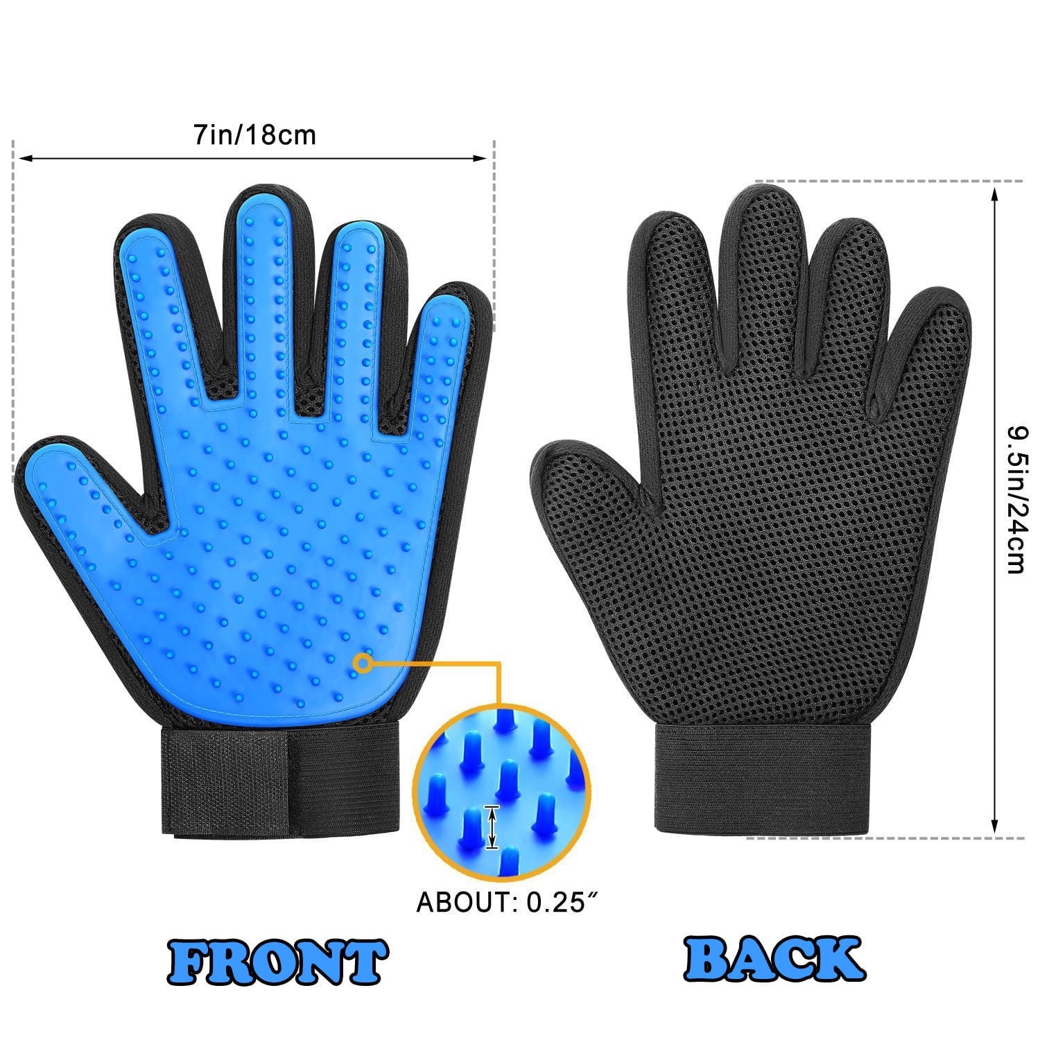 Pet Deshedding Glove – Gentle Grooming & Hair Remover Mitt for Dogs & Cats