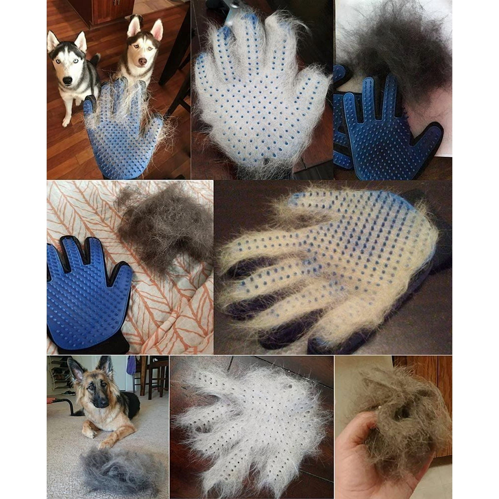 Pet Deshedding Glove – Gentle Grooming & Hair Remover Mitt for Dogs & Cats