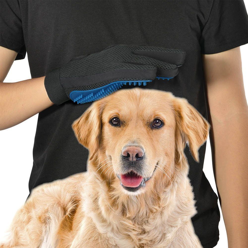 Pet Deshedding Glove – Gentle Grooming & Hair Remover Mitt for Dogs & Cats