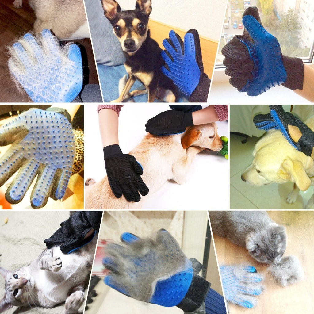 Pet Deshedding Glove – Gentle Grooming & Hair Remover Mitt for Dogs & Cats